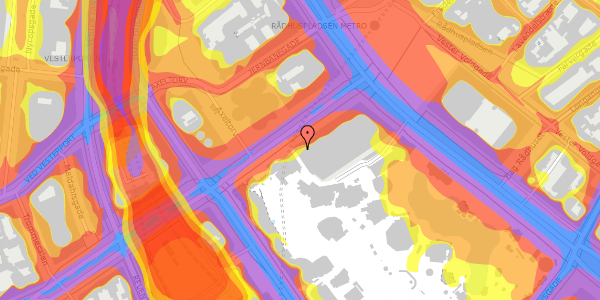 Trafikstøjkort på Vesterbrogade 1P, 1620 København V