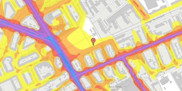 Trafikstøjkort på Prags Boulevard 1, 2300 København S