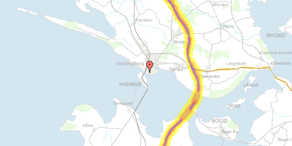 Trafikstøjkort på Sydhavnsvej 26, . 13, 4760 Vordingborg