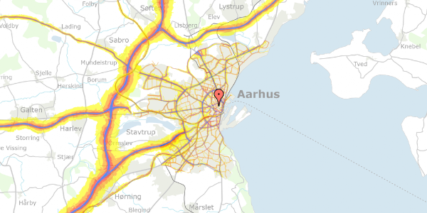 Trafikstøjkort på Vester Allé 26, 4. 1, 8000 Aarhus C