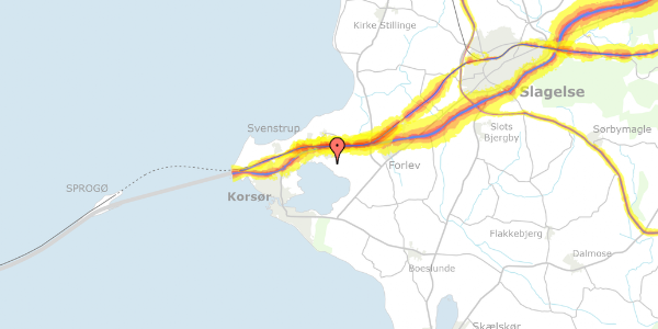 Trafikstøjkort på Marsk Stigs Vej 50, 4220 Korsør