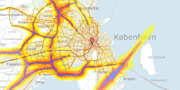 Trafikstøjkort på Colbjørnsensgade 7, 4. , 1652 København V