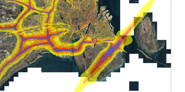 Trafikstøjkort på Robert Jacobsens Vej 31, st. , 2300 København S