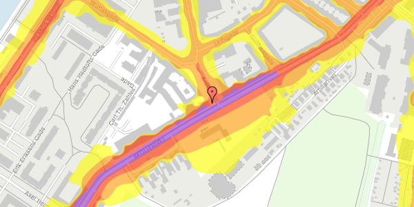 Trafikstøjkort på Kigkurren 10, 1. , 2300 København S