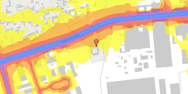 Trafikstøjkort på Fabriksparken 33, 2600 Glostrup