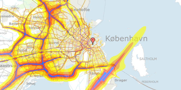 Trafikstøjkort på Overgaden Oven Vandet 62A, 2. 1, 1415 København K