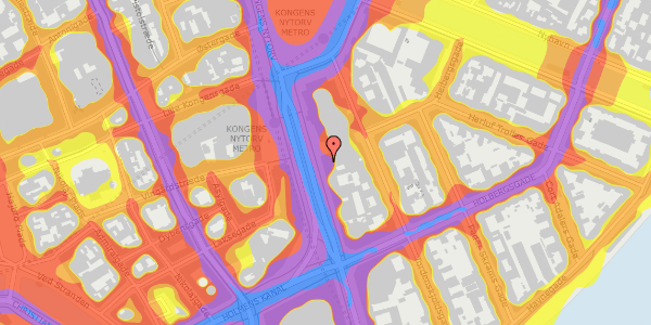 Trafikstøjkort på Holmens Kanal 3, 1. , 1060 København K