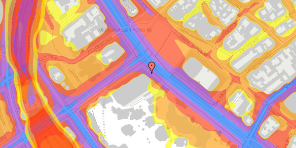 Trafikstøjkort på H.C. Andersens Boulevard 18, 7. , 1553 København V