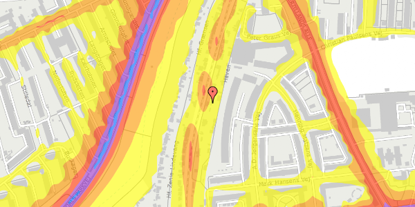 Trafikstøjkort på Haven 15, 2000 Frederiksberg