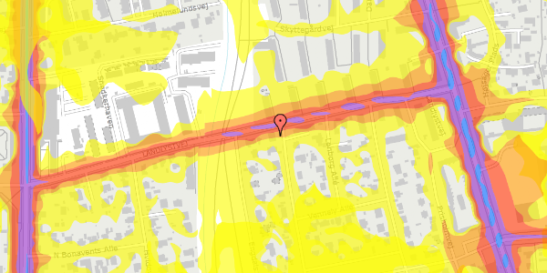 Trafikstøjkort på Tjørnelunds Allé 2, 1. tv, 2500 Valby