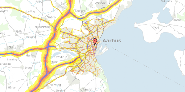 Trafikstøjkort på Vesterport 7, 8000 Aarhus C