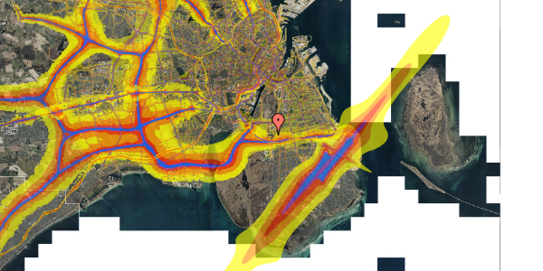 Trafikstøjkort på Edvard Thomsens Vej 63, 1. 3, 2300 København S