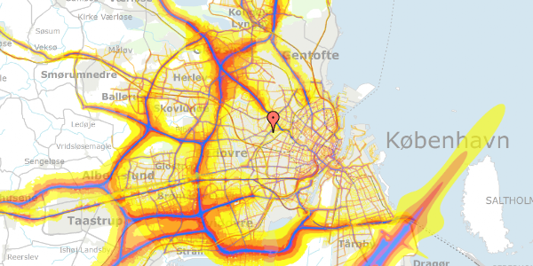 Trafikstøjkort på Lupinvej 21, 1. , 2720 Vanløse