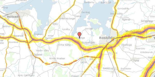 Trafikstøjkort på Fjordager 5, 4000 Roskilde