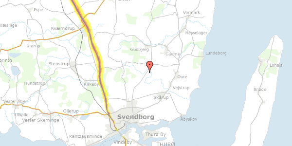 Trafikstøjkort på Ørbækvej 219, 5882 Vejstrup