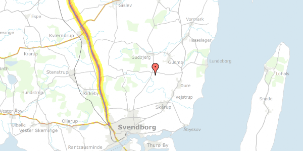 Trafikstøjkort på Ørbækvej 236, 5883 Oure