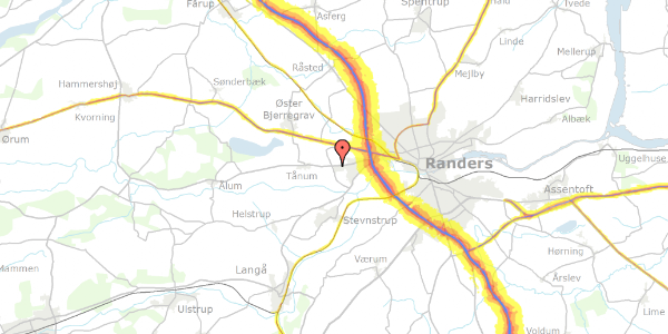 Trafikstøjkort på Vivaldisvej 23, 8920 Randers NV