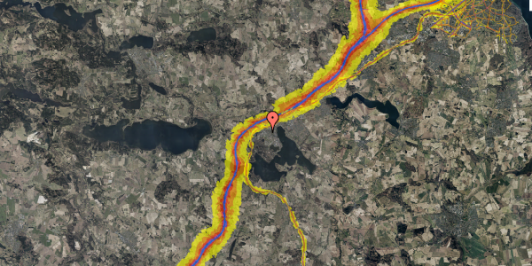 Trafikstøjkort på Mølleparken 16, 2. , 8660 Skanderborg