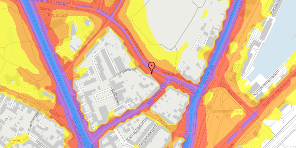 Trafikstøjkort på Østboulevarden 7, st. th, 8000 Aarhus C