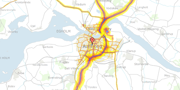 Trafikstøjkort på Forchhammersvej 9H, 1. th, 9000 Aalborg