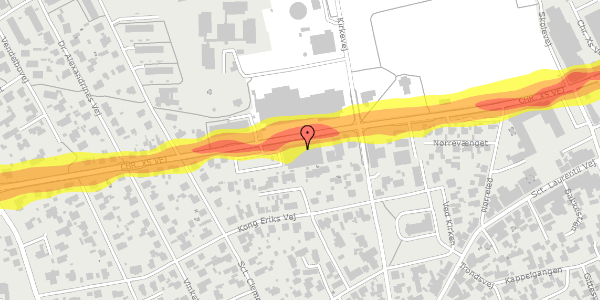 Trafikstøjkort på Chr. Xs Vej 51, 9990 Skagen