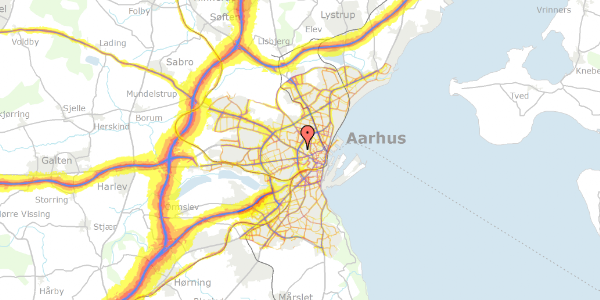 Trafikstøjkort på Martin Vahls Vej 10, 2. , 8000 Aarhus C