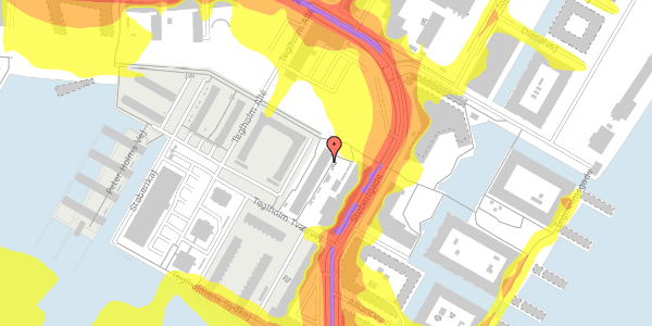 Trafikstøjkort på Teglholm Tværvej 14, 4. tv, 2450 København SV