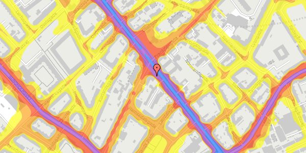 Trafikstøjkort på Amagerbrogade 92, 2300 København S