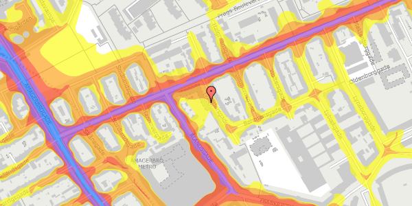 Trafikstøjkort på Geislersgade 4D, 2300 København S