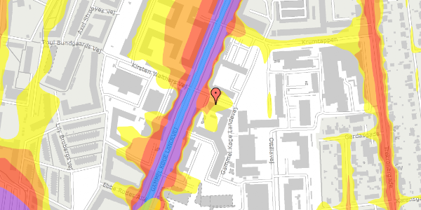 Trafikstøjkort på Gammel Køge Landevej 45, 2500 Valby