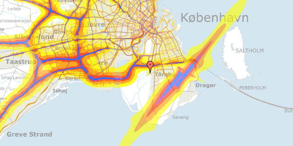 Trafikstøjkort på Else Alfelts Vej 52E, 3. tv, 2300 København S