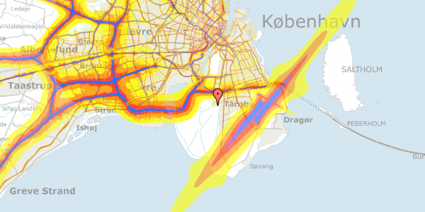 Trafikstøjkort på Else Alfelts Vej 97, 7. tv, 2300 København S