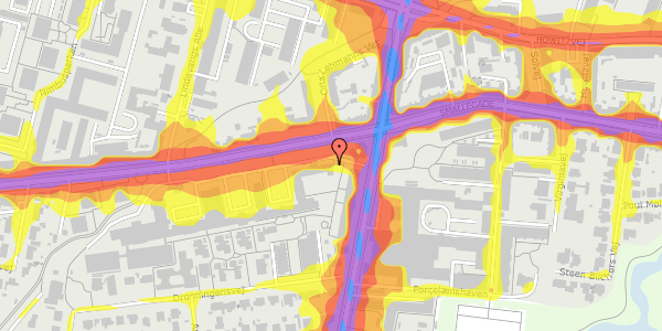 Trafikstøjkort på Peter Bangs Vej 1B, st. , 2000 Frederiksberg