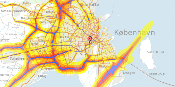 Trafikstøjkort på Valdemarsgade 83, 1665 København V