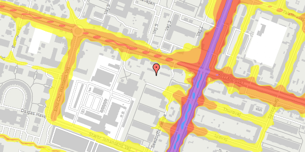 Trafikstøjkort på Nordre Fasanvej 43A, 2000 Frederiksberg