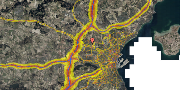 Trafikstøjkort på Havkærparken 51, st. 9, 8381 Tilst