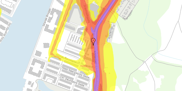 Trafikstøjkort på Knud Kristensens Gade 6, 11. th, 2300 København S