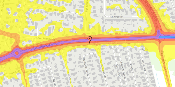 Trafikstøjkort på Vallensbæk Strandvej 237, 2665 Vallensbæk Strand