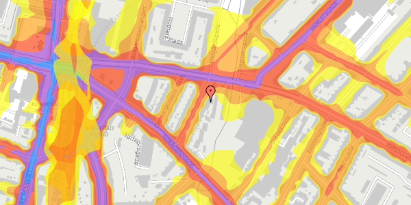 Trafikstøjkort på Heimdalsgade 16, st. tv, 2200 København N