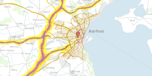 Trafikstøjkort på Haveforeningen Aabrinken 63, 8000 Aarhus C