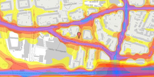 Trafikstøjkort på Annexstræde 2, 2500 Valby