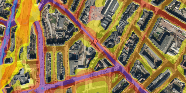 Trafikstøjkort på Nørrebrogade 209C, 4. th, 2200 København N