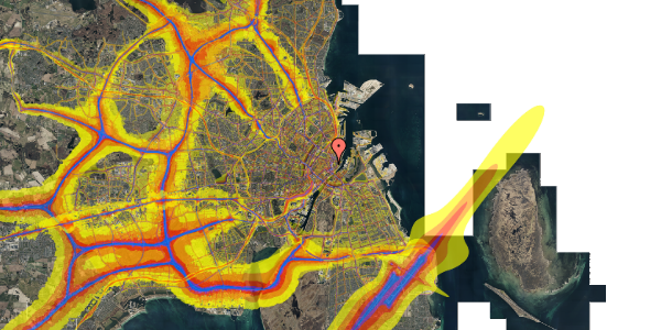 Trafikstøjkort på Kongens Nytorv 21D, 1. tv, 1050 København K