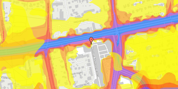 Trafikstøjkort på Glostrup Shoppingcenter 30, st. , 2600 Glostrup