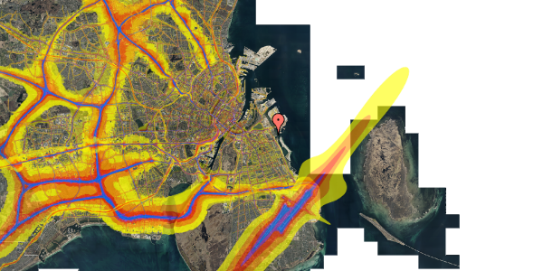 Trafikstøjkort på Amager Strandvej 58D, 4. tv, 2300 København S