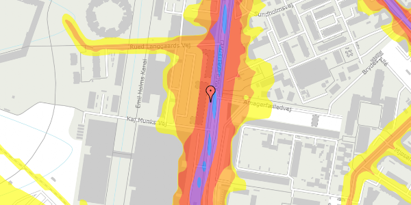 Trafikstøjkort på Amagerfælledvej 62, 4. 20, 2300 København S