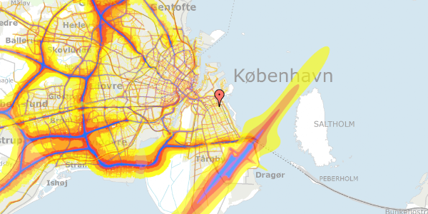 Trafikstøjkort på Prøvestens Allé 5, 2. , 2300 København S