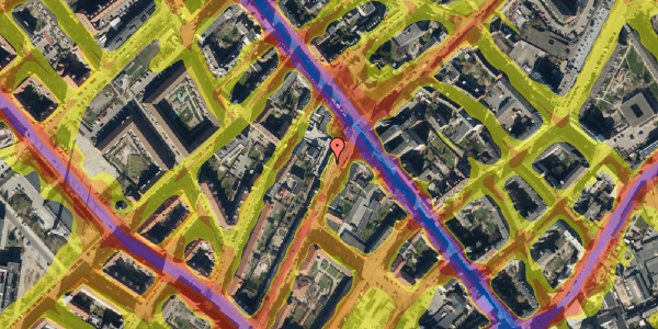 Trafikstøjkort på Tingvej 6B, 1. tv, 2300 København S