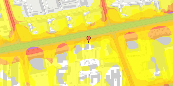 Trafikstøjkort på Hermods Allé 6C, 2600 Glostrup