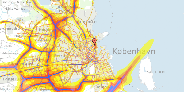 Trafikstøjkort på Østerbrogade 62, 2100 København Ø